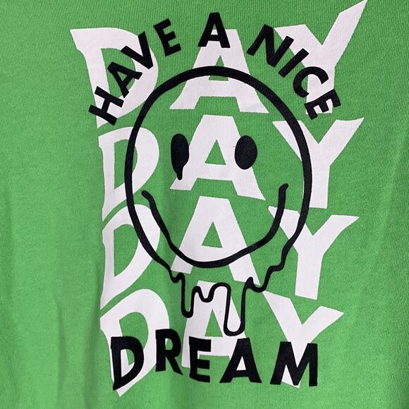 NWT BP Nordstrom Lime Green Graphic Print Hoodie Sweatshirt Women's Medium - Picture 4 of 11